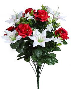 RAMO ROSAS ARTIFICIAL  X 18 52CM 