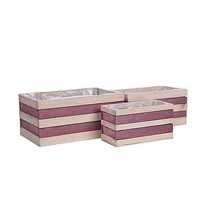 JARDINERA MADERA SET X3 15CM