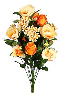 BOUQUET MAGNOLIAS Y ROSAS ARTIFICIAL 60CM