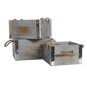 CAJA VINTAGE FLOWER X 3 