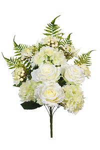 BOUQUET HORTENSIAS Y ROSAS 50CM