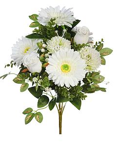 BOUQUET ROSAS Y GERBERAS ARTIFICIAL 40CM