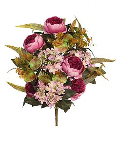RAMO PEONIAS Y HORTENSIAS ARTIFICIAL 50CM